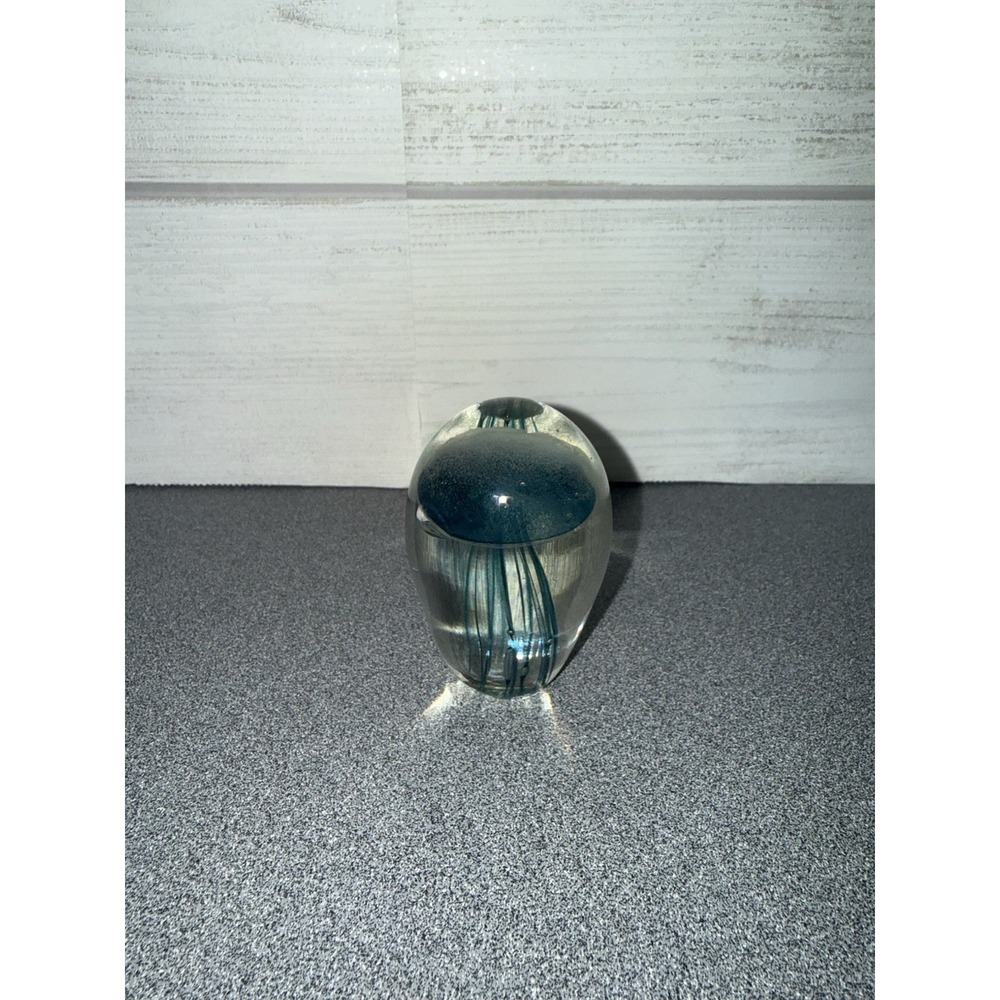 JELLYFISH Art Glass Height 4", Weight 1lb 6oz Paperweight